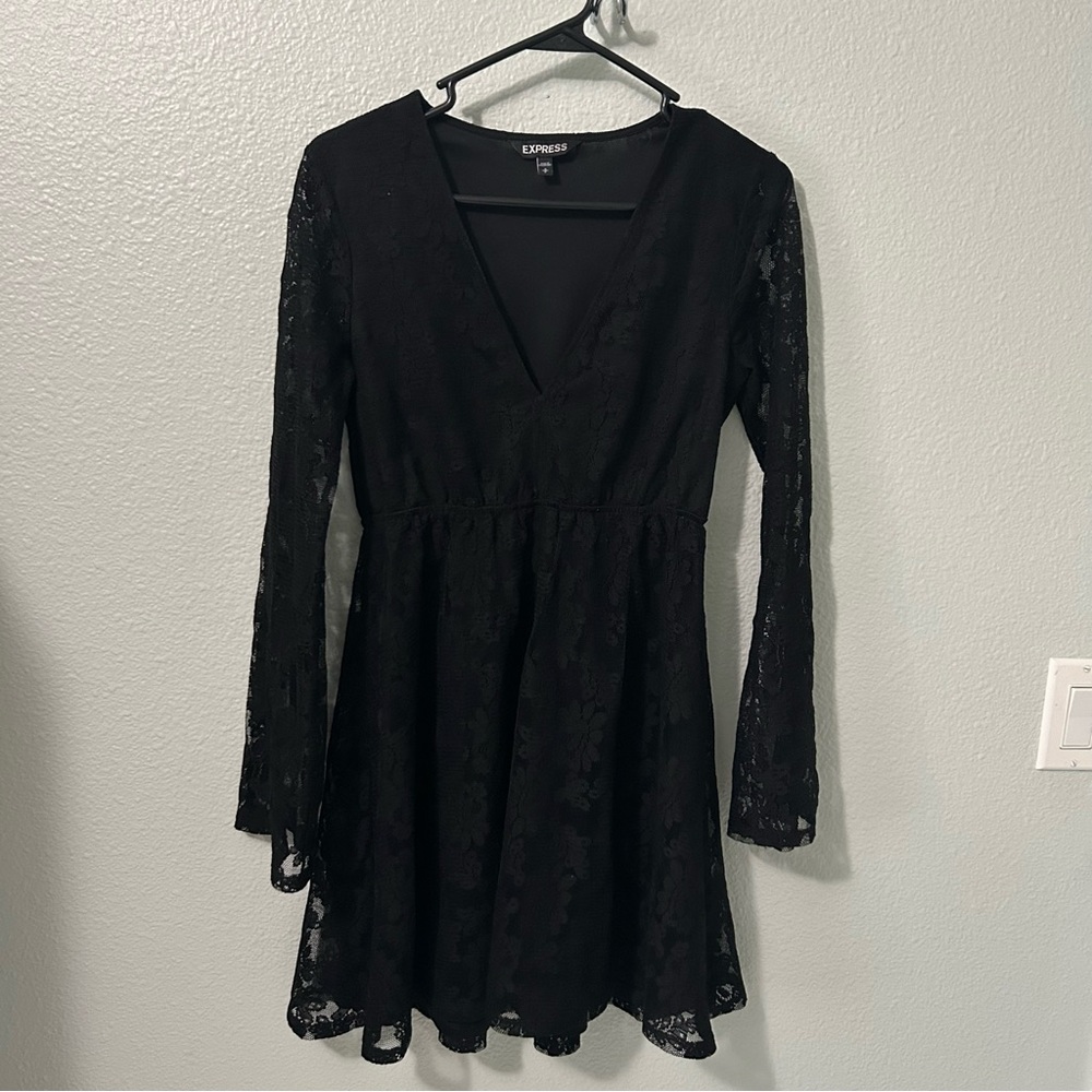Express Dress Black Long Sleeve Small Petite